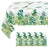 Eucalyptus print tablecloth on white background