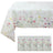 Floral tablecloth and napkins set on a white background