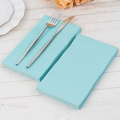 50-Pack Paper Napkins 2-Ply Soft Baby Blue - Dinner Party Napkins