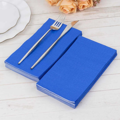 50-Pack Paper Napkins 2-Ply Soft Royal Blue - Dinner Party Napkins