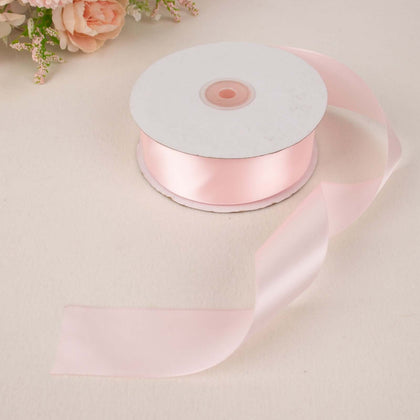 Blush Single Face Decorative Satin Ribbon 50 Yards 1.5"