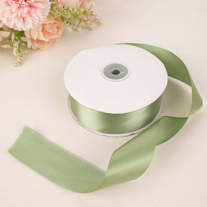 Sage Green Single Face Decorative Satin Ribbon 50 Yards 1.5"