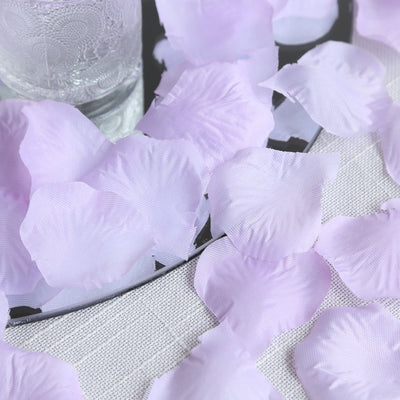 500-Pack Silk Rose Petals Confetti Lavender Lilac Round Design - Decorative Table Scatters