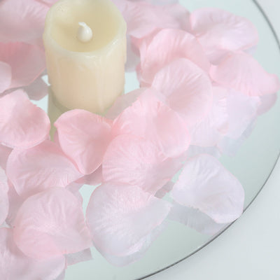 500-Pack Silk Rose Petals Confetti Pink Round Design - Decorative Table Scatters