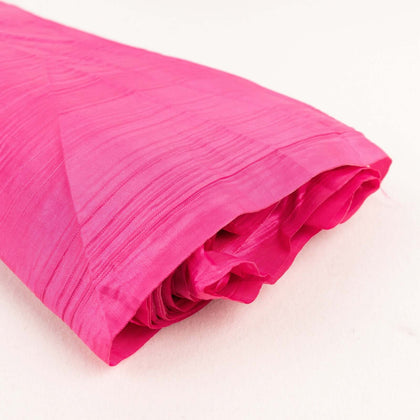 Fuchsia Accordion Crinkle Taffeta Fabric Bolt 54"x10 Yards