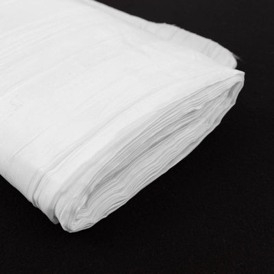 White Accordion Crinkle Taffeta Fabric Bolt 54"x10 Yards