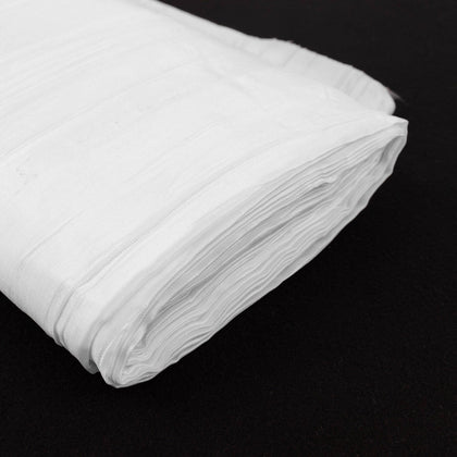 White Accordion Crinkle Taffeta Fabric Bolt 54"x10 Yards