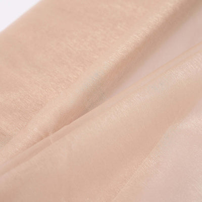 Nude Solid Sheer Chiffon Fabric Bolt, DIY Voile Drapery Fabric 54"x10yd