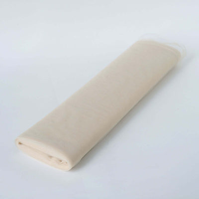 Beige Tulle Fabric Bolt, DIY Crafts Sheer Fabric Roll 54"x40 Yards