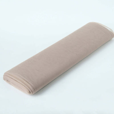 Taupe Tulle Fabric Bolt, DIY Crafts Sheer Fabric Roll 54"x40 Yards