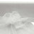 White sheer organza fabric with a bow, ideal for decorations.