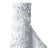 White rose-patterned fabric roll on a plain backdrop