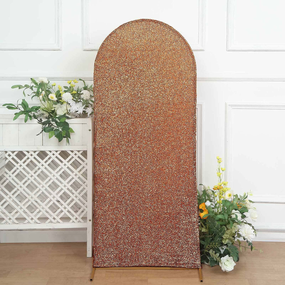 Glittery arch backdrop stand for events and photography