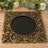 Decorative vintage-style mirror with ornate golden frame.