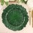 Green textured decorative platter on a neutral table setting.