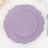 Purple textured decorative plate on a white background