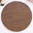 Round wooden serving tray in rich brown finish.