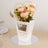 Thank you flower arrangement in a stylish white vase