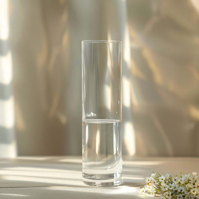 6-Pack Glass Flower Vases Heavy Duty Cylinder Design 20" Clear - Durable Centerpieces for Events