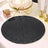 Black glitter table placemat on a beautifully set dining table.