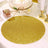Gold glitter table mat on a beautifully set dining table.