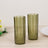 Set of two green geometric pattern drinking glasses