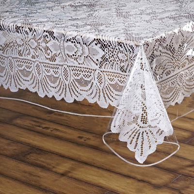 Vinyl Tablecloth 60"x108" Clear Eco-Friendly Rectangle - PVC Waterproof Cover 10 Mil Thick