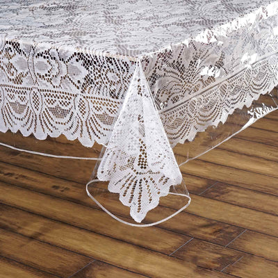 Vinyl Tablecloth 60"x90" Clear Eco-Friendly Rectangle - PVC Waterproof Cover 10 Mil Thick