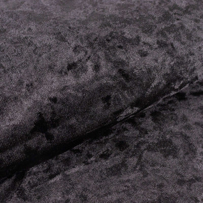 Black Crushed Velvet Fabric Bolt, DIY Craft Fabric Roll - 65"x5 Yards