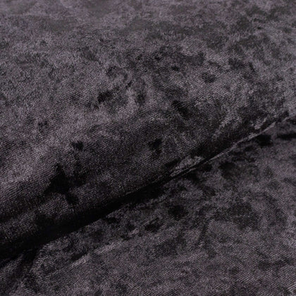 Black Crushed Velvet Fabric Bolt, DIY Craft Fabric Roll - 65"x5 Yards