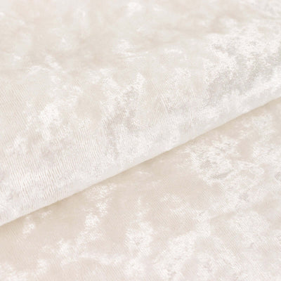 Ivory Crushed Velvet Fabric Bolt, DIY Craft Fabric Roll - 65"x5 Yards