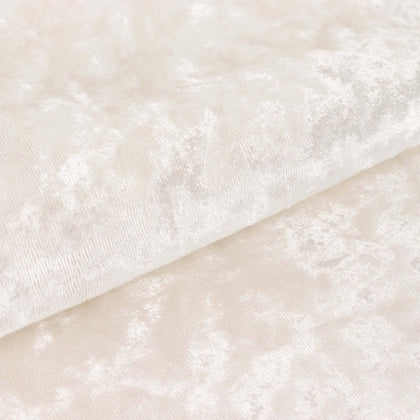 Ivory Crushed Velvet Fabric Bolt, DIY Craft Fabric Roll - 65"x5 Yards