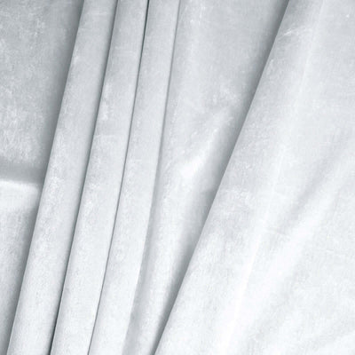 White Crushed Velvet Fabric Bolt, DIY Craft Fabric Roll - 65"x5 Yards