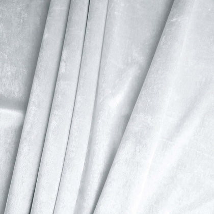 White Crushed Velvet Fabric Bolt, DIY Craft Fabric Roll - 65"x5 Yards