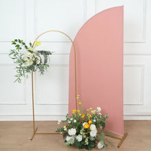 6ft Matte Dusty Rose Fitted Spandex Half Moon Wedding Arch Cover, Custom Fit Chiara
