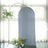 Decorative fabric backdrop with gold frame and floral arrangement