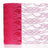 Pink lace fabric roll on white background