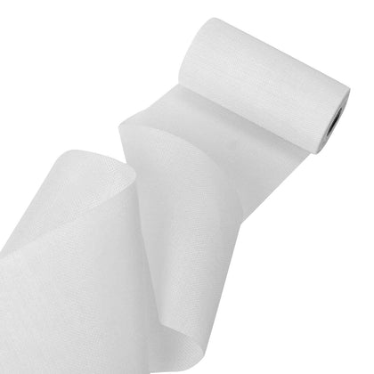 White Polyester Burlap Fabric Roll 6"x10 Yards