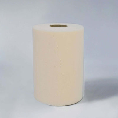 Beige Tulle Fabric Bolt, Sheer Fabric Spool Roll For Crafts 6"x100 Yards