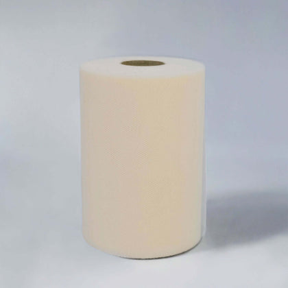Beige Tulle Fabric Bolt, Sheer Fabric Spool Roll For Crafts 6"x100 Yards