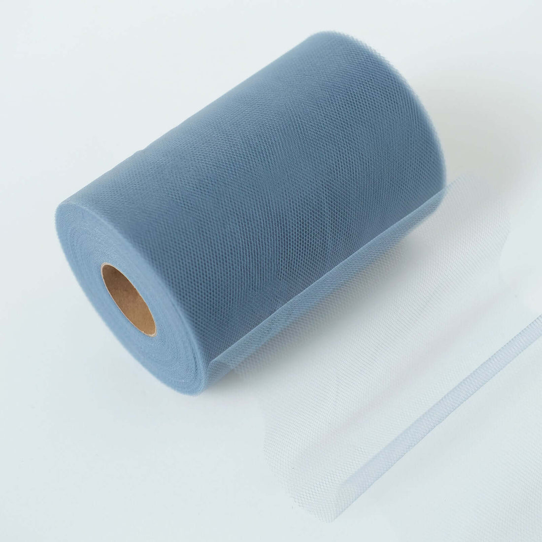 Blue tulle roll isolated on a white background
