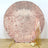Rose gold sequin backdrop with gold candle holders and candles
