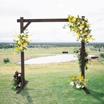 Heavy Duty Wooden Square Frame Wedding Ceremony Backdrop Stand 7ft
