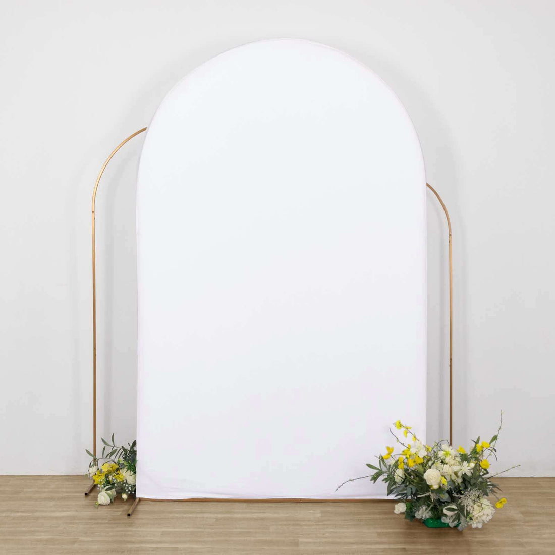 Matte White Spandex Chiara Backdrop Stand Cover | eFavormart