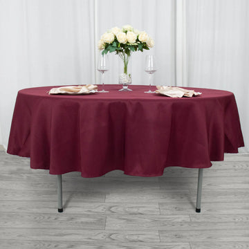 Elevate Your Event Decor with the Burgundy Polyester Tablecloth