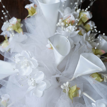 Create a Magical Atmosphere with White Artificial Lily and Tulip Flowers