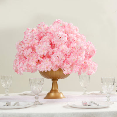 Pre-Arranged Artificial Cherry Blossom Wedding Centerpiece, 20" Blush Silk Flower Ball Arrangement for Event & Table Décor