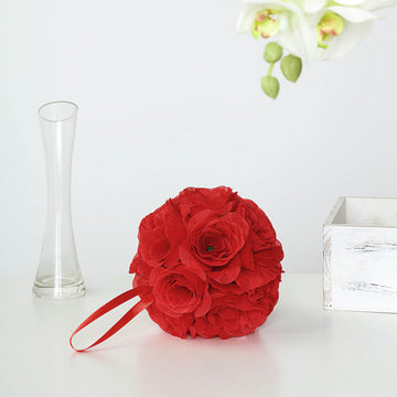 Versatile and Durable Silk Rose Kissing Balls
