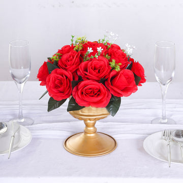 Captivating Red Artificial Flower Ball Bouquets for Centerpieces