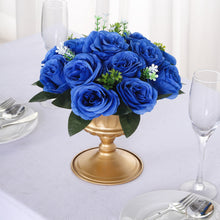 2 Pack Royal Blue Artificial Flower Ball Bouquets For Centerpieces, Silk Rose Kissing Balls